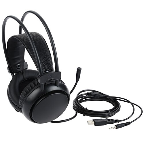 Additional Image 1 - a black headphones with wires