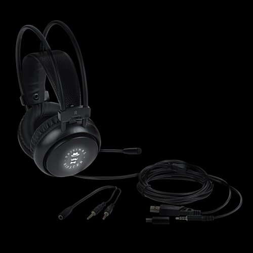 Additional Image 4 - a black headphones on a black background