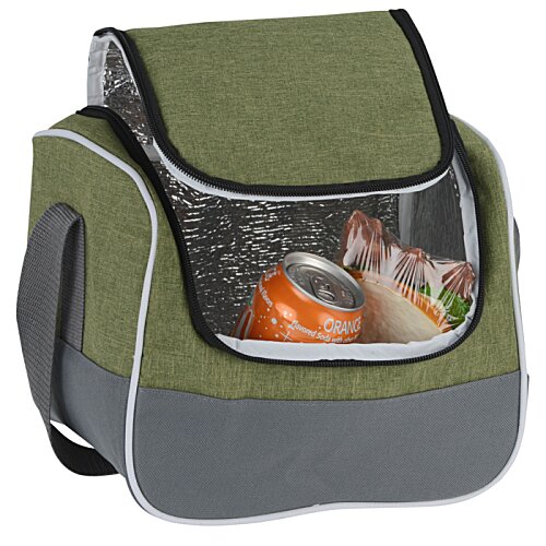 Additional Image 1 - a green and grey bag with a clear window