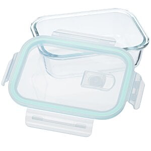 Additional Image 2 - a clear container with a blue border