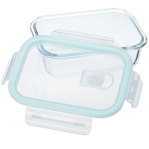 Additional Image 2 - a clear container with a blue border