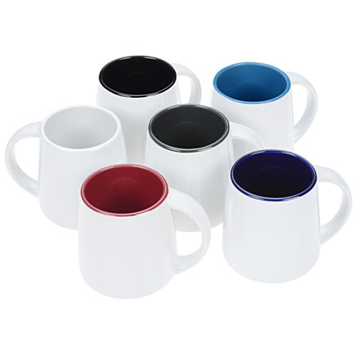 Additional Image 1 - a group of white mugs with different colors