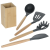 View Image 2 of 2 of 5-Piece Bamboo & Silicone Utensil Set