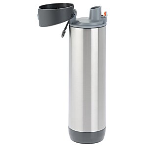 Additional Image 1 - a silver and black cylinder with a black lid
