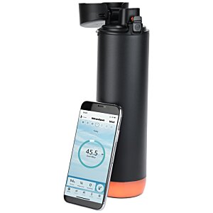 Additional Image 7 - a black and orange water bottle