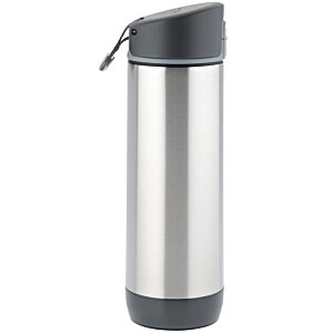 Additional Image 1 - a silver and black water bottle