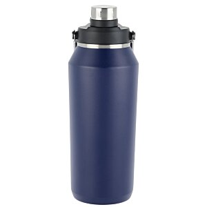 Additional Image 1 - a blue water bottle with a black lid