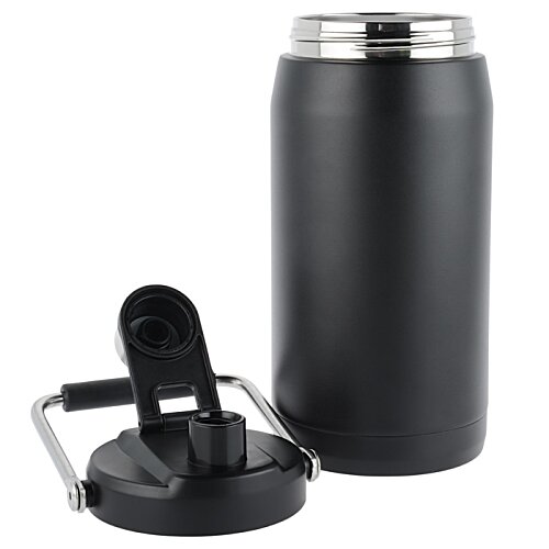 Additional Image 4 - a black and silver thermos