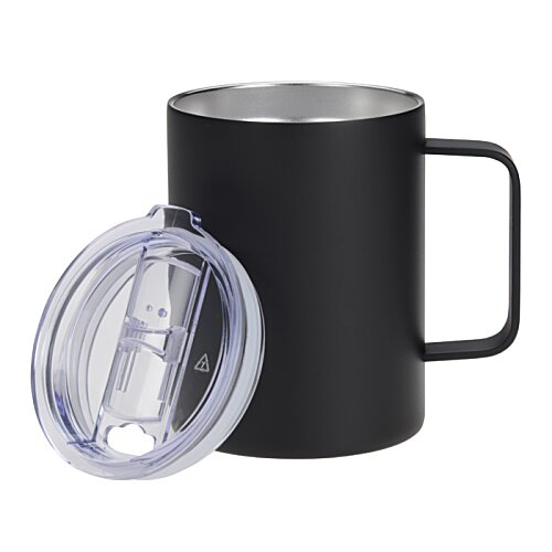Additional Image 1 - a black mug with a lid