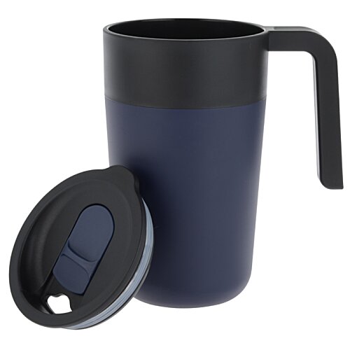 Additional Image 3 - a blue and black coffee mug
