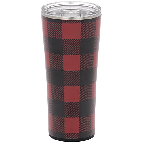 Additional Image 1 - a red and black plaid cup