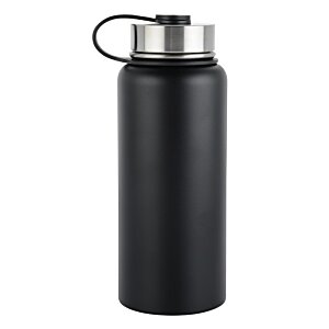 Additional Image 6 - a black water bottle with a silver lid