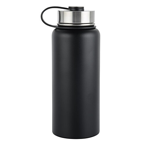 Additional Image 6 - a black water bottle with a silver lid
