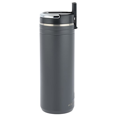 Additional Image 2 - a grey cylindrical container with a black lid