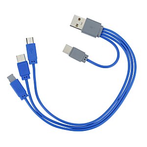 Additional Image 2 - a blue cable with three ports