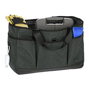 Additional Image 1 - a black bag with a blue and yellow handle