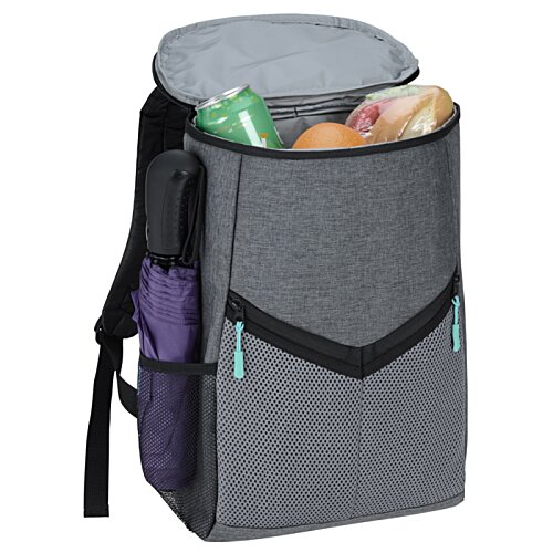 Additional Image 1 - a grey backpack with food inside