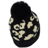 View Image 2 of 3 of Leopard Print Pom Beanie