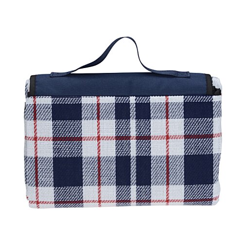 Additional Image 3 - a blue and white plaid bag