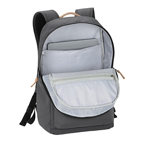 Additional Image 2 - a grey backpack with a white pocket