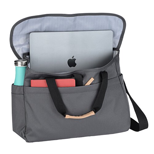 Additional Image 1 - a grey bag with a black strap