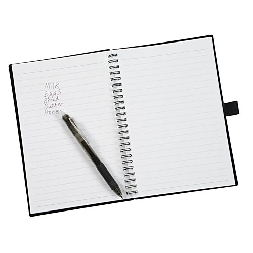 Additional Image 2 - a white notebook with a black pen