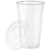 View Image 2 of 2 of Clear Soft Plastic Cup with Lid - 24 oz.