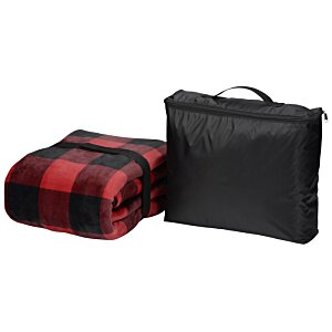 Additional Image 1 - a black and red plaid bag