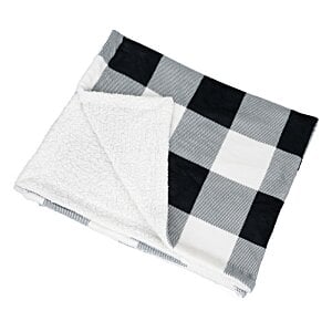 Additional Image 1 - a folded black and white checkered napkin