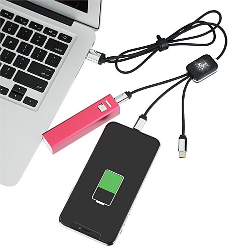 Additional Image 1 - a laptop with a charger and a usb cable