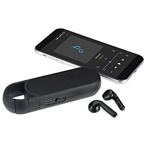 Additional Image 4 - a black device with a bluetooth earbuds