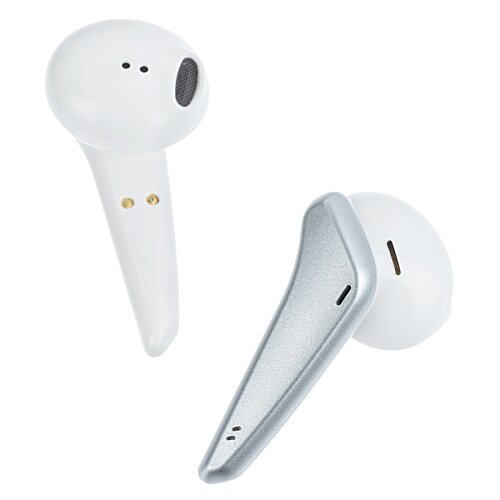 Additional Image 3 - a pair of white earbuds