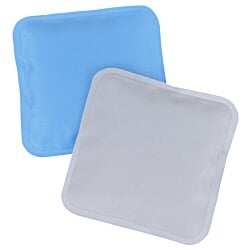 a blue and white square objects