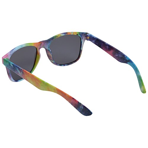 Additional Image 4 - a pair of sunglasses with rainbow colored lenses