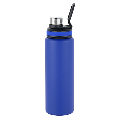 Additional Image 2 - a blue water bottle with a black lid