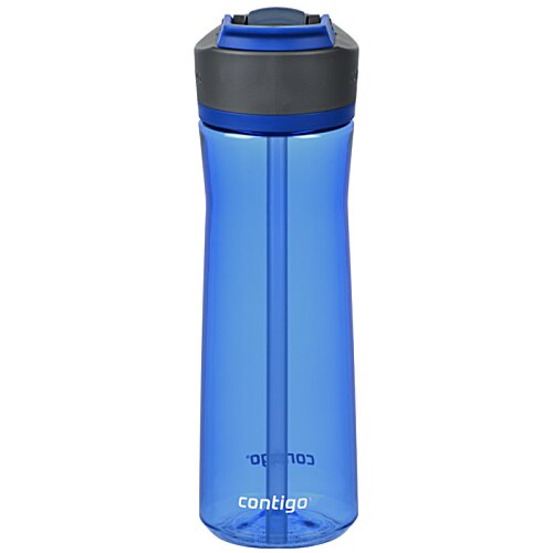 Additional Image 4 - a blue water bottle with a black cap