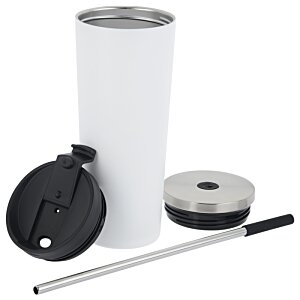 Additional Image 3 - a white cylinder with a black cap and a black straw