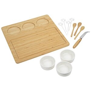 Additional Image 1 - a cutting board with a knife and bowls