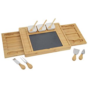 Additional Image 2 - a wooden cutting board with utensils