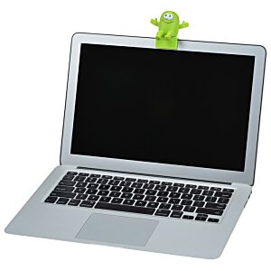 Additional Image 1 - a laptop with a green sticker on it