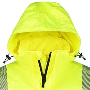 Additional Image 2 - a yellow rain jacket with a hood