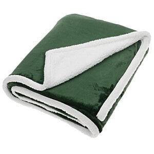 Additional Image 1 - a green blanket with a white blanket on it
