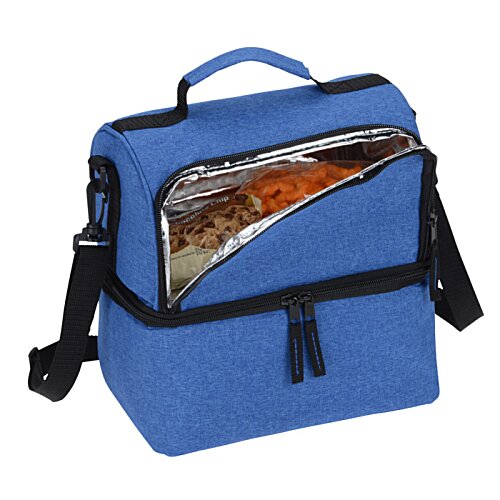 Additional Image 1 - a blue lunch bag with a zipper