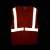 View Image 5 of 6 of Xtreme-Visibility Reflective Zip Mesh Vest