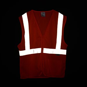 Additional Image 4 - a red vest with white stripes