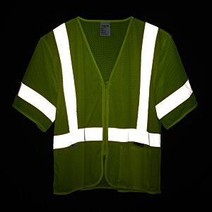 Additional Image 4 - a green and white reflective shirt