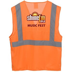 Additional Image 2 - a orange vest with grey stripes