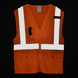 Additional Image 4 - a orange vest with white stripes
