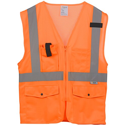 Additional Image 1 - a orange vest with grey stripes