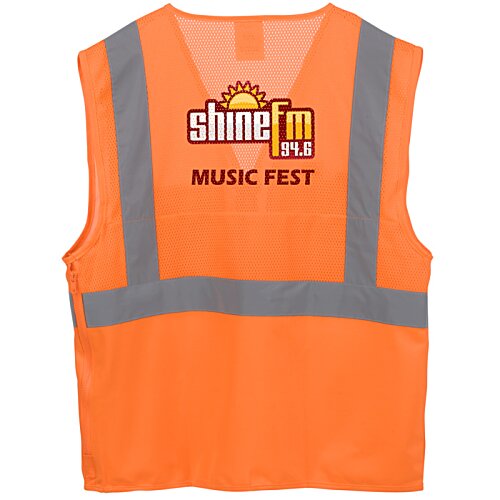 Additional Image 2 - a orange vest with grey stripes